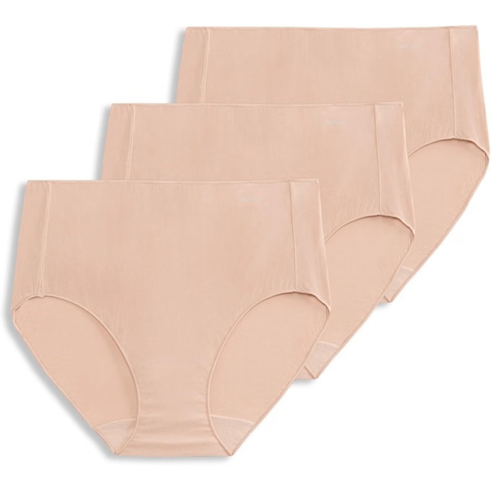 Jockey Women's Underwear No Panty Line Promise Hip Brief 3 Pack (Size 8) Light
